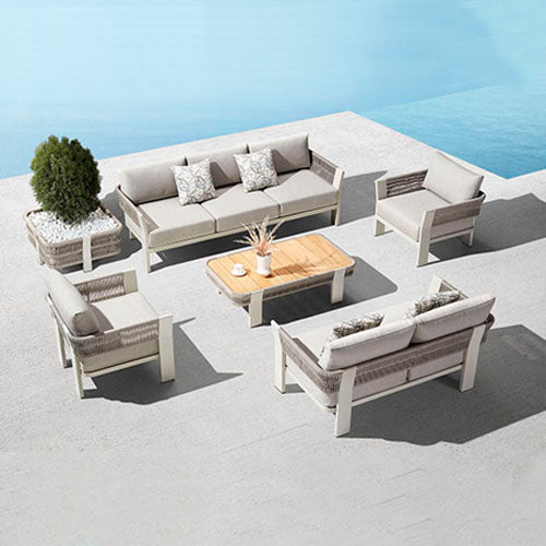 Outdoor Furniture Braided & Rope Sofa - Plumbago