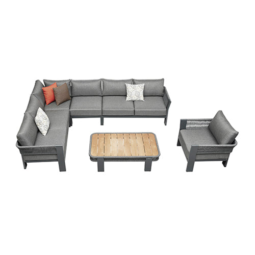 Outdoor Furniture Braided & Rope Sofa - Plumbago 02