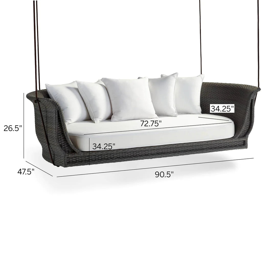 Outdoor Furniture Wicker Three Seater Swing – Haven