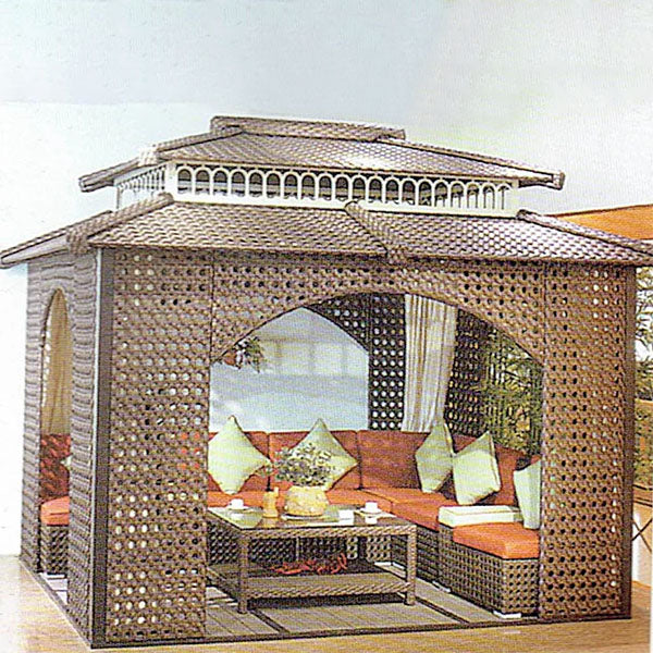 Outdoor Wicker Cabana & Gazebo - Altura Arch Gazebo