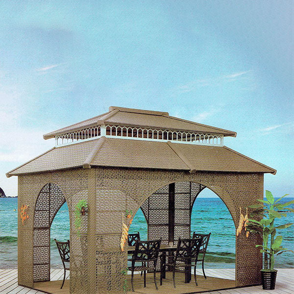 Outdoor Wicker Cabana & Gazebo - Aristocrat Weave