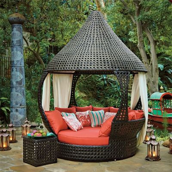 Outdoor Wicker Cabana & Gazebo - Dovix Dome