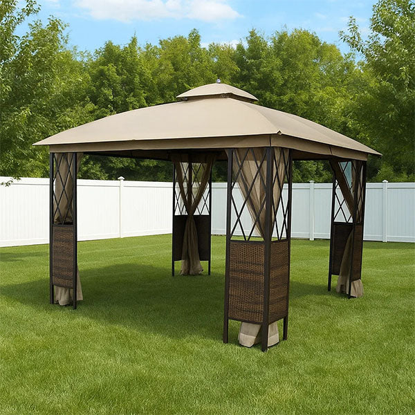 Outdoor Wicker Cabana & Gazebo - Edena Arc