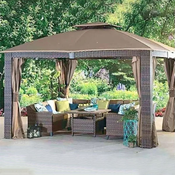 Outdoor Wicker Cabana & Gazebo - Naturelle Haven