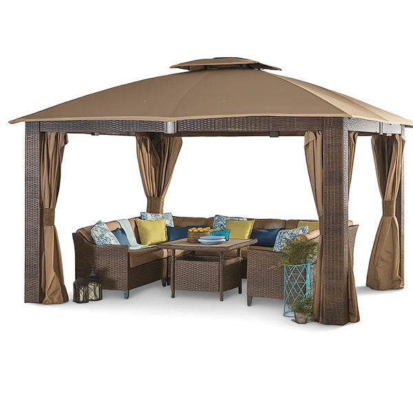 Outdoor Wicker Cabana & Gazebo - Naturelle Haven