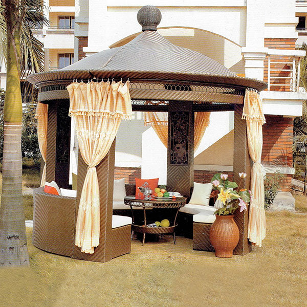 Outdoor Wicker Cabana & Gazebo - Urban Halo Gazebo