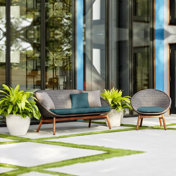 Outdoor Wicker and Alluminum Sofa- Windsor Grove