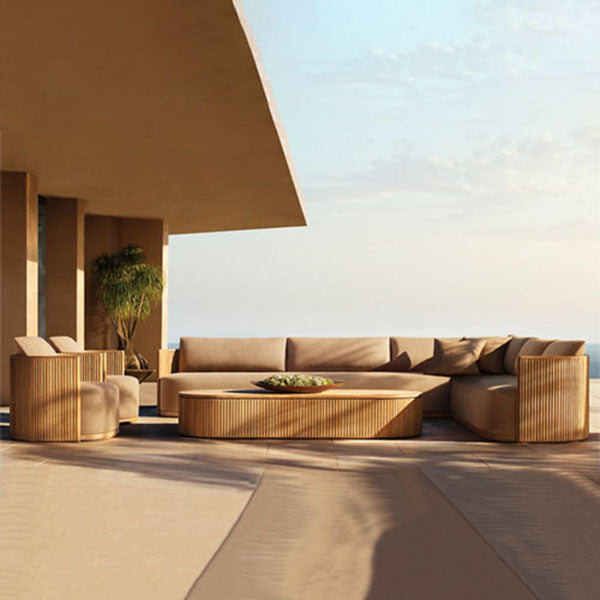 Outdoor Wood - Sofa Set -Grand Oak