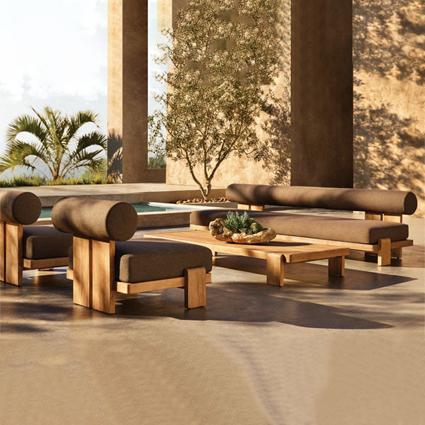 Outdoor Wood - Sofa Set - Silver Moon