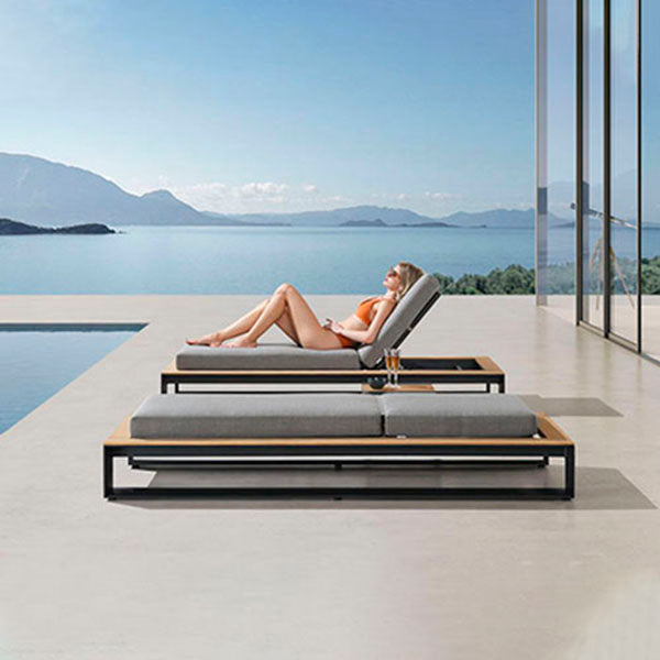 Outdoor Wood & Aluminum  - Sun Lounger -The Soulwood Table