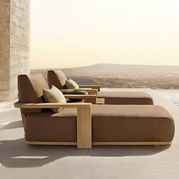 Outdoor Wooden - Sun Lounger - Plated Perfection 4