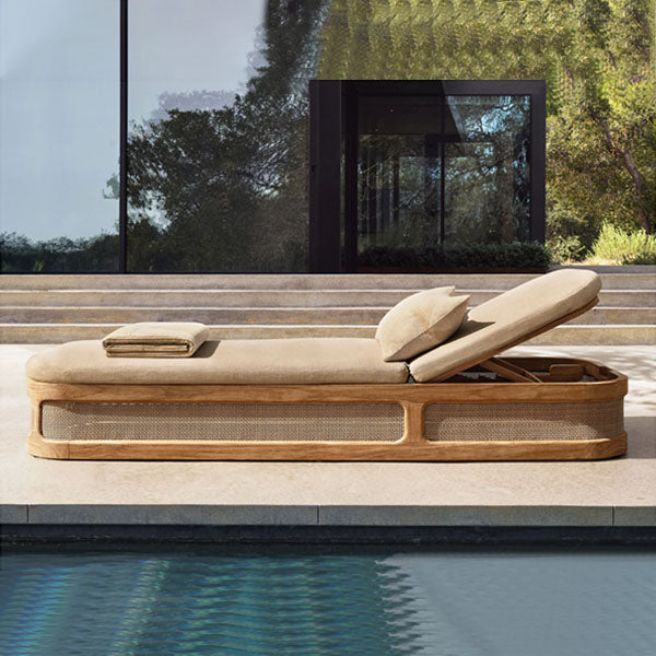 Outdoor Wooden - Sun Lounger - SunSerenity