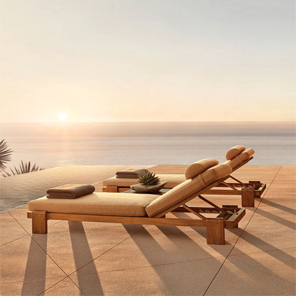 Outdoor Wooden - Sun Lounger - Sunspace