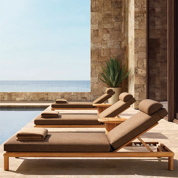 Outdoor Wooden - Sun Lounger - Verdant Retreat