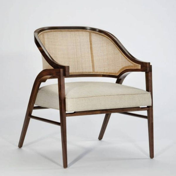 Wooden Rattan Cane Chair - Bean  Chair