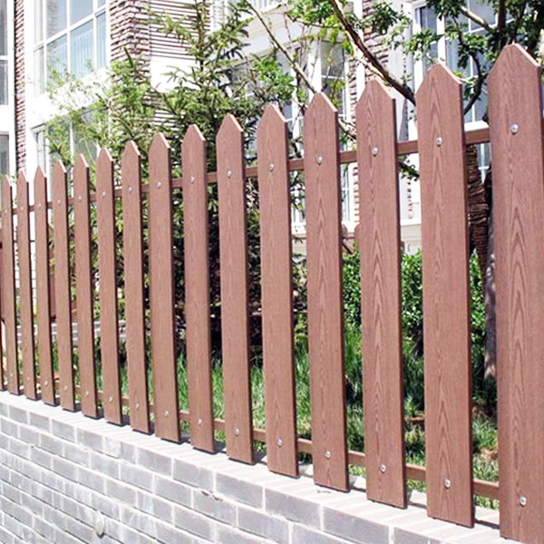 WPC Picket Fence Garden Fencing - Wood Plastic composit - Wooden Finish - WoodAura Garden Fence