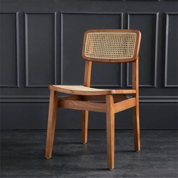 Wooden Cane & Rattan Dining Chair - EchoChair