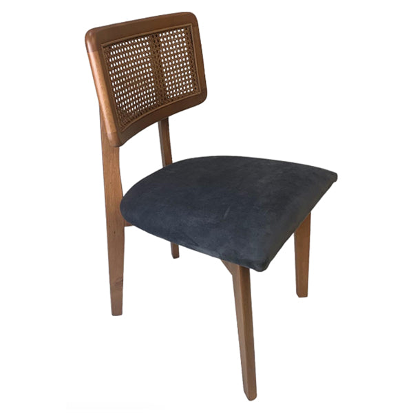 Wooden Cane & Rattan Dining Chair - EchoFeast1