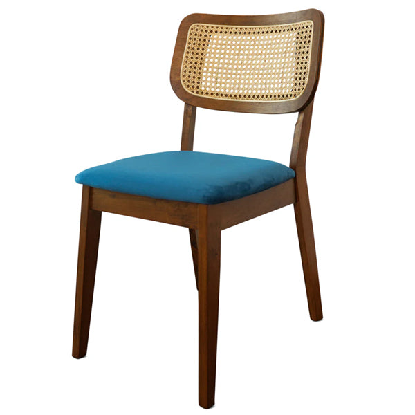 Wooden Cane & Rattan Dining Chair - Ecstasy
