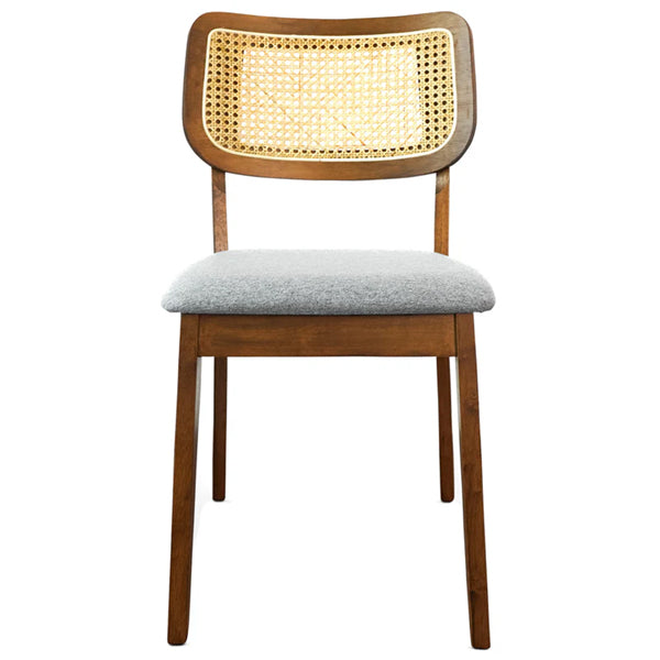 Wooden Cane & Rattan Dining Chair - Exhilaration