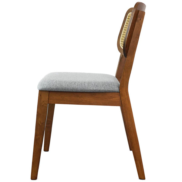 Wooden Cane & Rattan Dining Chair - Exhilaration
