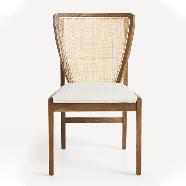 Wooden Cane & Rattan Dining Chair -  FlexiFurn