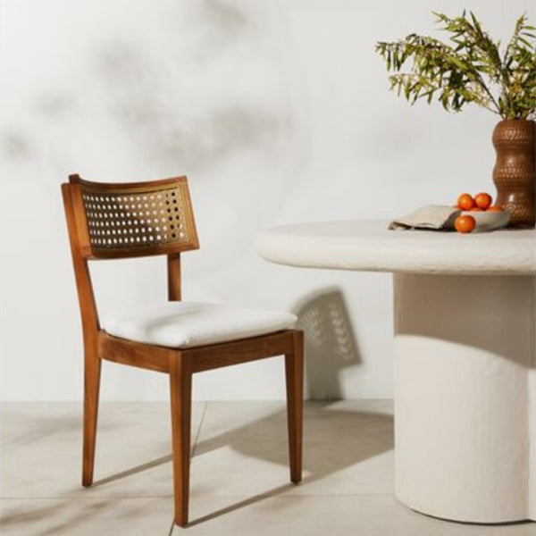 Wooden Cane & Rattan Dining Chair - Meal Chair