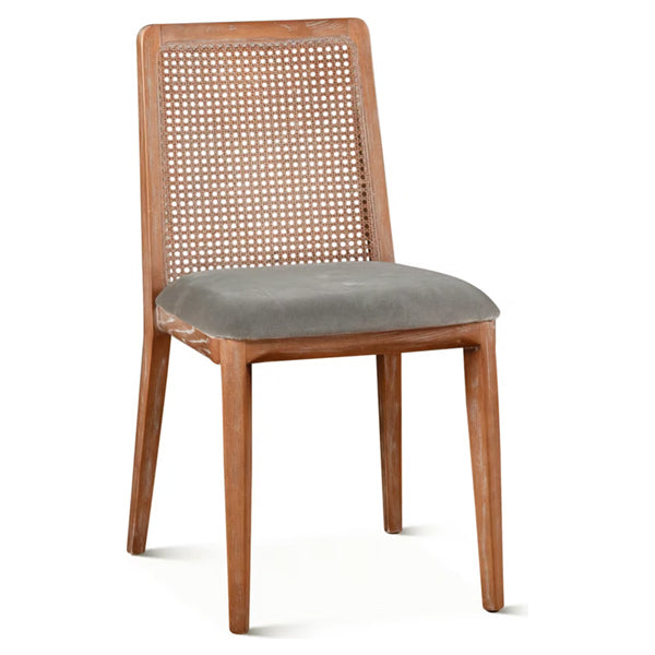 Wooden Cane & Rattan Dining Chair - Monaco