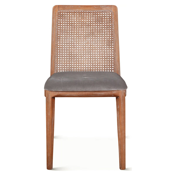 Wooden Cane & Rattan Dining Chair - Monaco