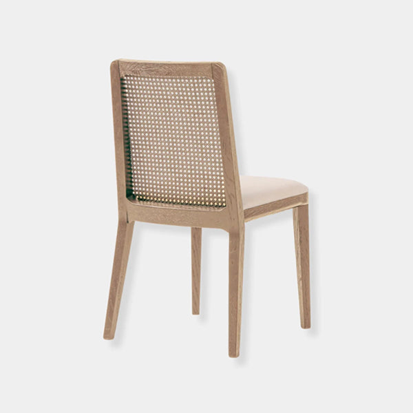 Wooden Cane & Rattan Dining Chair - Overjoy
