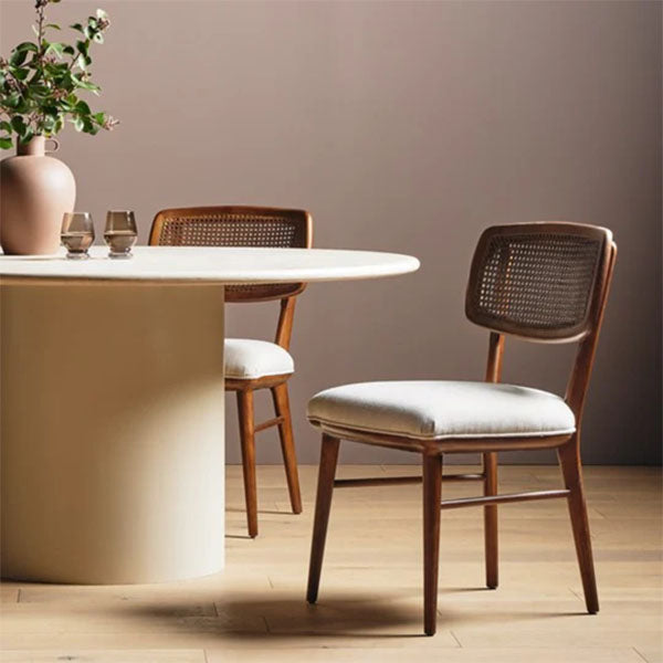 Wooden Cane & Rattan Dining Chair - RegalRest
