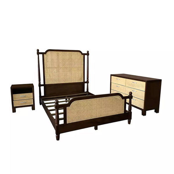 Wooden Cane & Rattan Furniture - Bed - FeatherRest