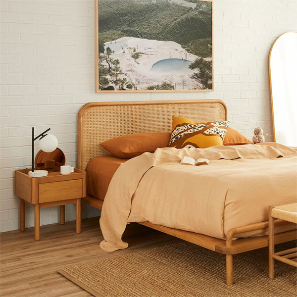 Wooden Cane & Rattan Furniture - Bed - Pillow Bliss