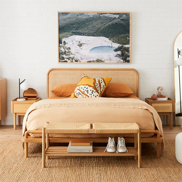 Wooden Cane & Rattan Furniture - Bed - Pillow Bliss