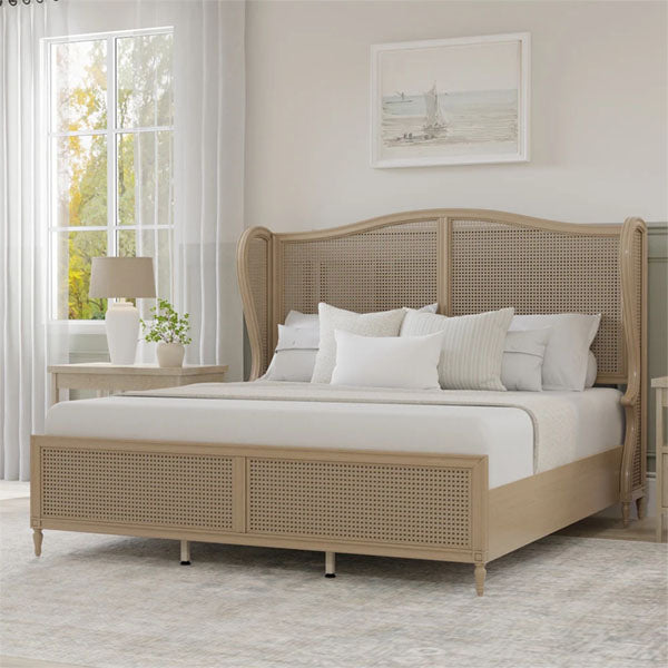 Wooden Cane & Rattan Furniture - Bed - Relief