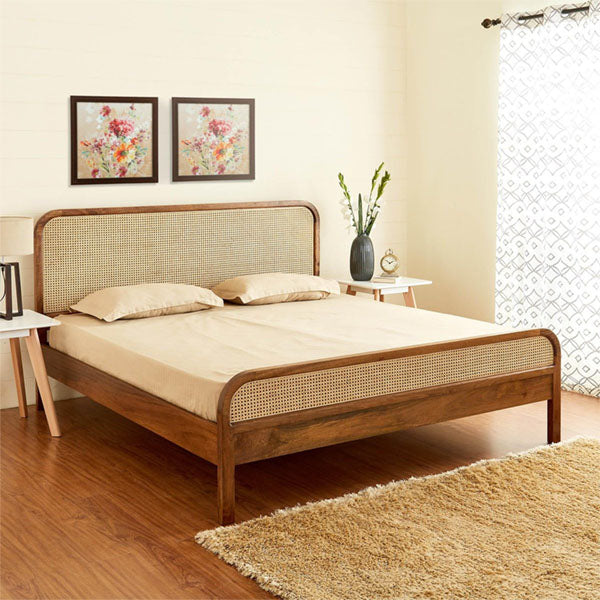 Wooden Cane & Rattan Furniture - Bed - SleepyRest