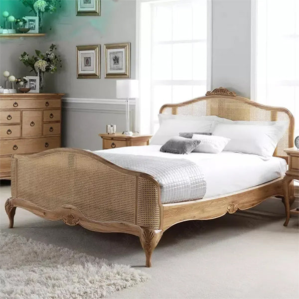 Wooden Cane & Rattan Furniture - Bed - Valentino