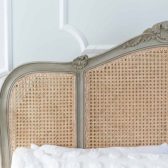 Wooden Cane & Rattan Furniture - Bed - Valentino High