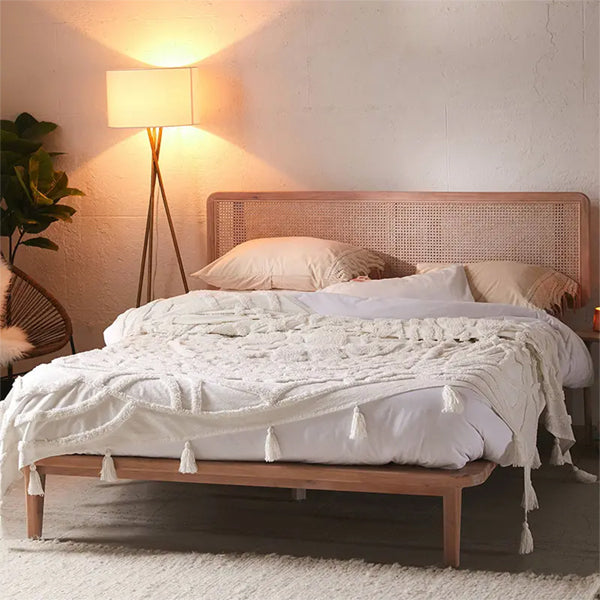 Wooden Cane & Rattan Furniture - Bed - Venessa