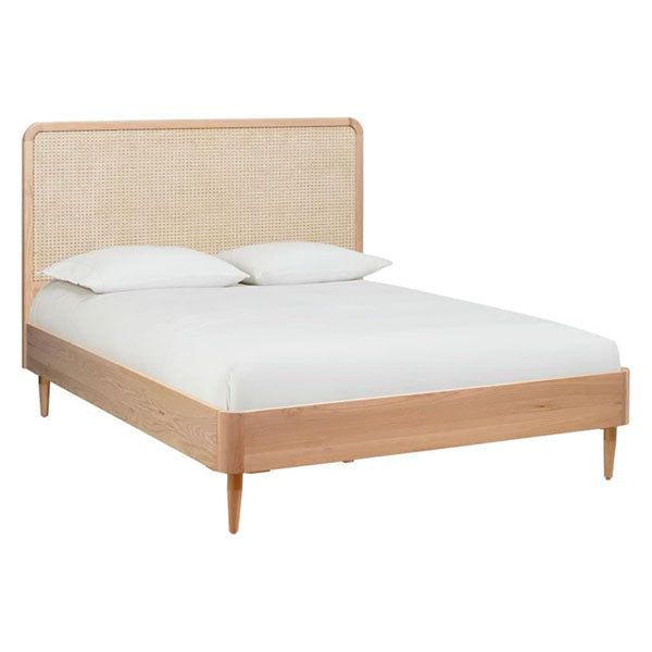 Wooden Cane & Rattan Furniture - Bed - Vintage