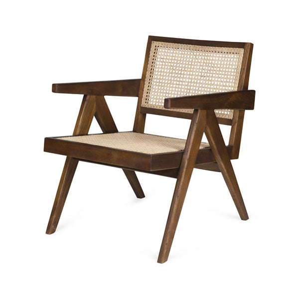 Wooden Rattan Cane Chair - Accent