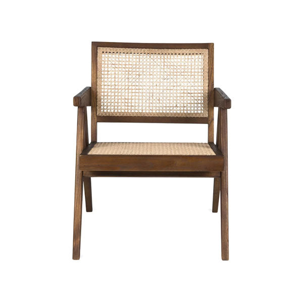 Wooden Rattan Cane Chair - Accent
