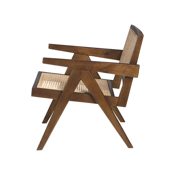 Wooden Rattan Cane Chair - Accent