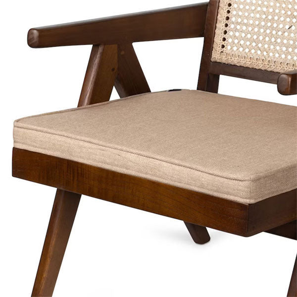 Wooden Rattan Cane Chair - Accent