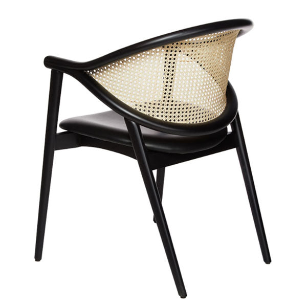 Wooden Rattan Cane Chair - Magnus