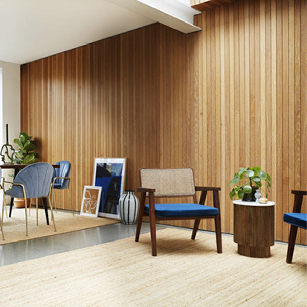 Wooden Rattan Cane Chair - Mocha