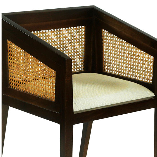 Wooden Rattan Cane Chair - Nexon