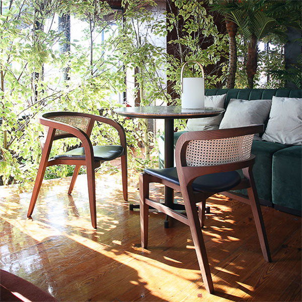 Wooden Rattan Cane Chair - Radiant