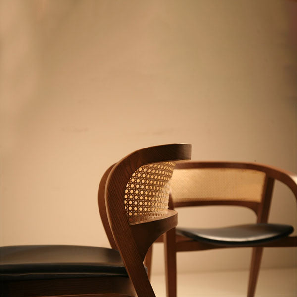 Wooden Rattan Cane Chair - Radiant