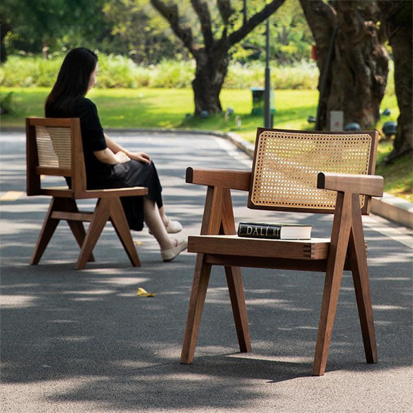 Wooden Rattan Cane Chair - Royal Throne